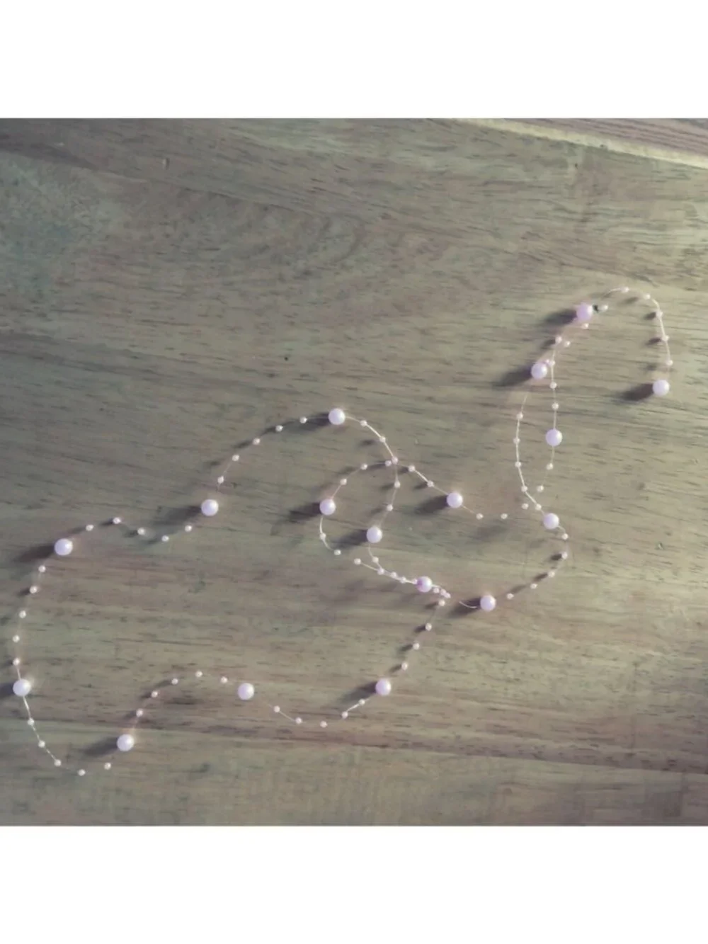 Pink Beaded Garland Table Spray Wire String Beads